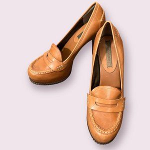 Banana Republic Leather Loafer Heels, Size 8